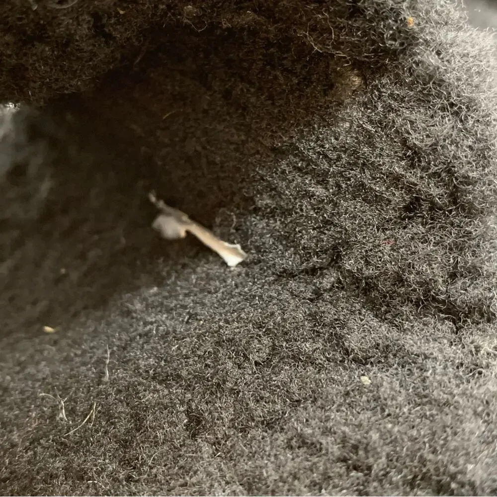 UGG Fluffita Platform Sheepskin Slipper Black Size 9/9.5 Lounge Travel Fuzzy‎ - Picture 10 of 11